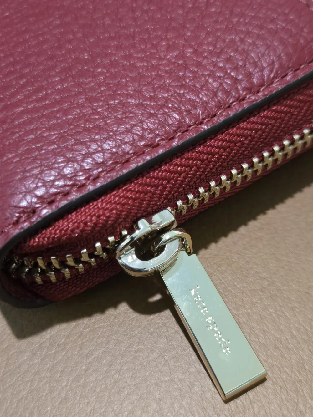 Kate Spade New York Large Continental Wallet Pebbled Leather Red Currant BNWT